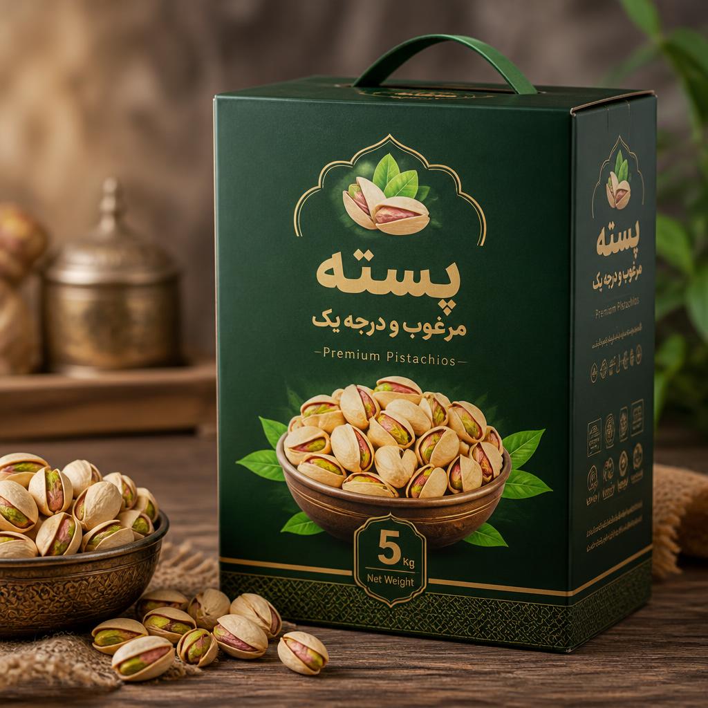 کارتن 5 کیلویی مغز پسته فندقی - تصویر 1