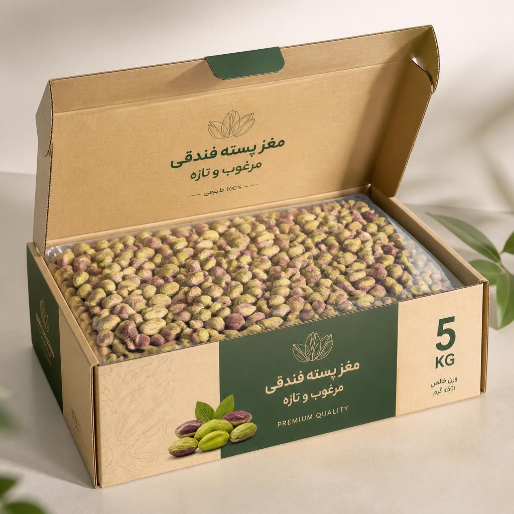 کارتن 5 کیلویی مغز پسته فندقی - تصویر 1
